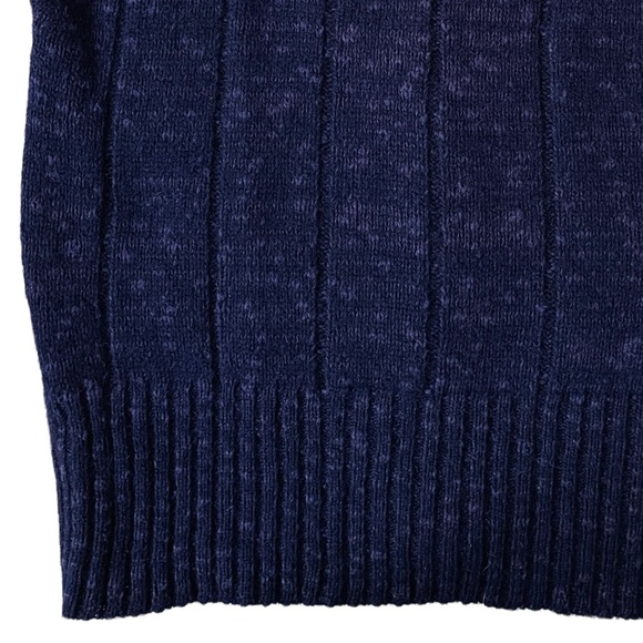 Gant Men’s Cable Knit Sweater Vest Blue Wool Cotton Size Small Hand Framed - Picture 6 of 8